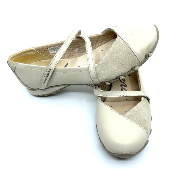 Skechers Mary Jane Women’s Shoes Beige Size 9.5 - Picture 3 of 6